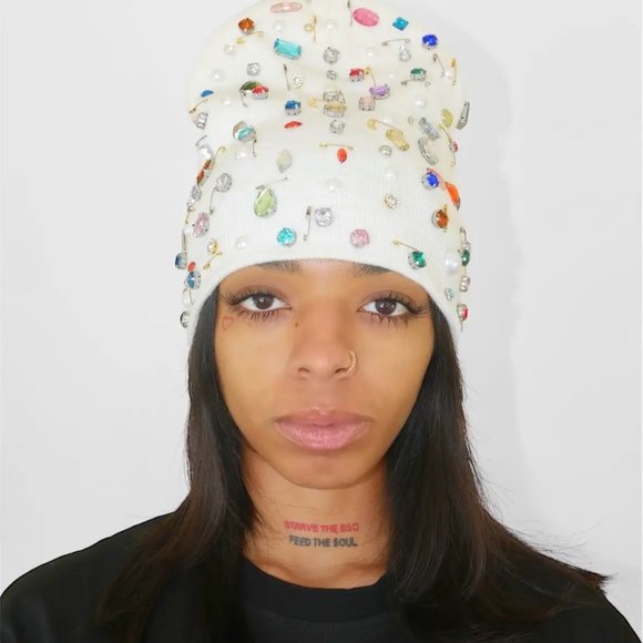 Rhinestone Beanie - Picture 2 of 4